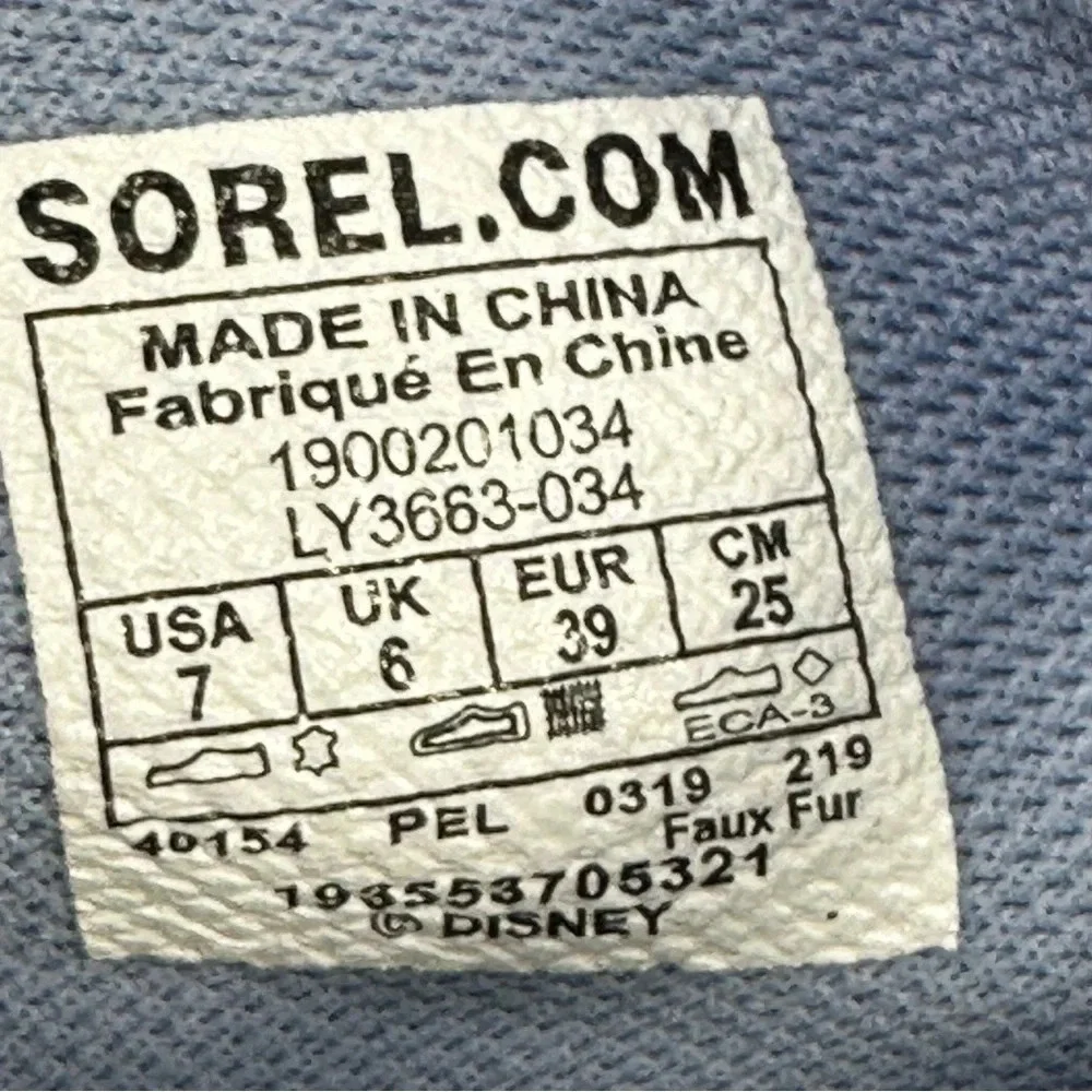 DISNEY X SOREL WOMEN’S OUT ‘N ABOUT FROZEN 2 BOOT Sz: 7